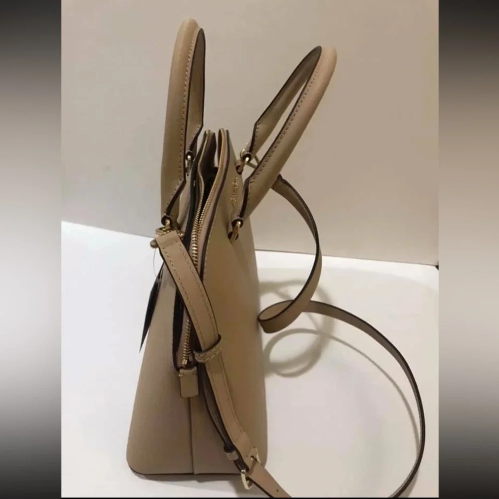 Michael Kors Cindy oyster LG done Satchel leather